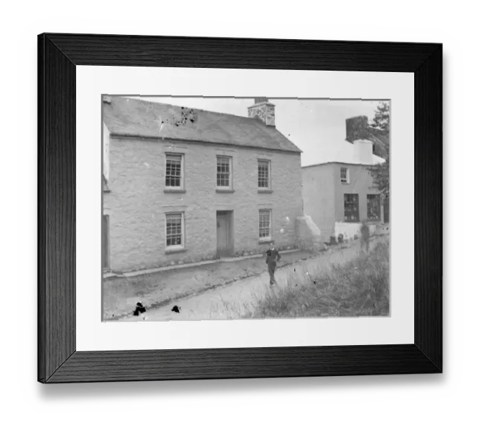 Framed Print : Street scene with Georgian house, Crickhowell, Mid Wales Framed Print : Street scene with Georgian house, Crickhowell, Mid Wales