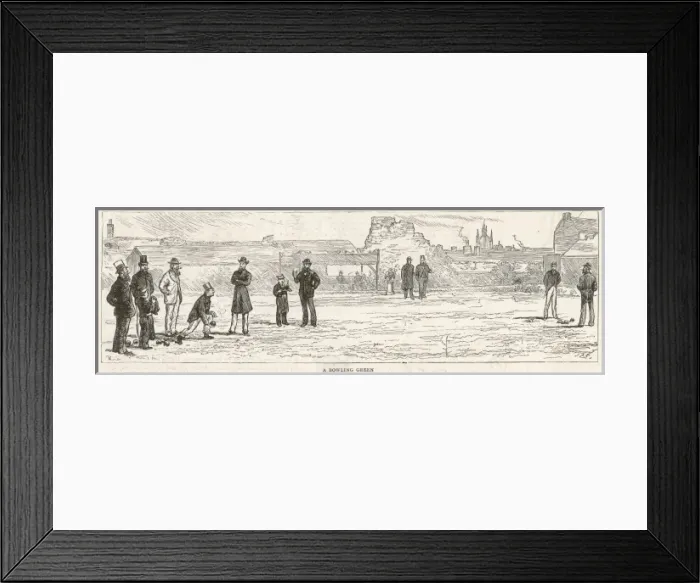 Framed Print : A bowling green Framed Print : A bowling green