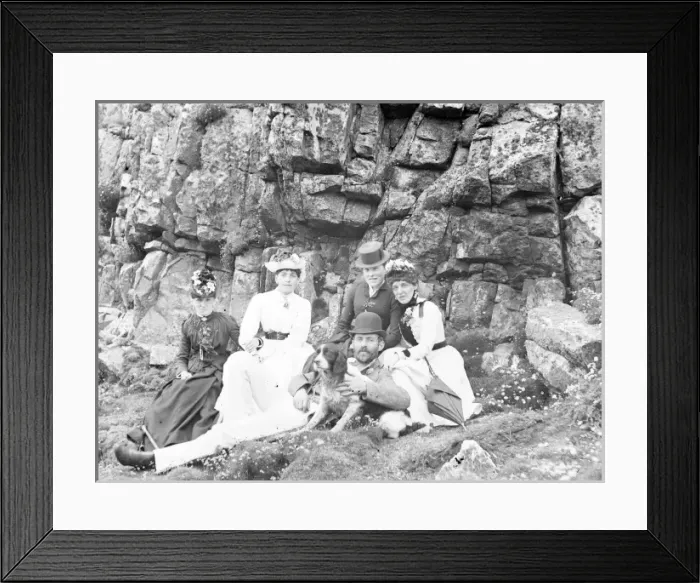Framed Print : Edwardian group at the seaside Framed Print : Edwardian group at the seaside