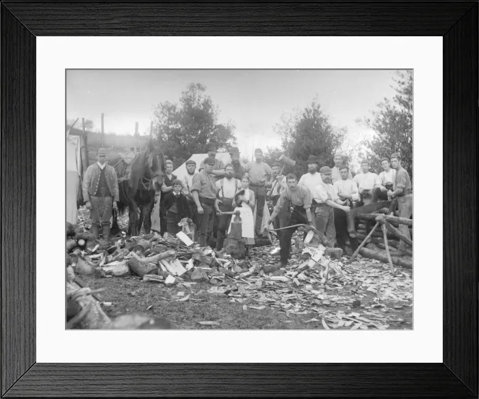 Framed Print : Clog makers in the Wye Valley, Mid Wales