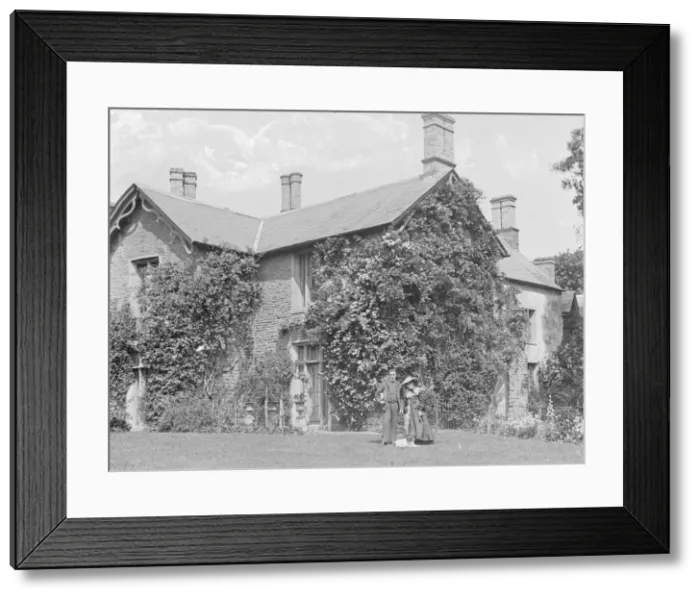 Framed Print : Edwardian vicarage and vicar, Mid Wales Framed Print : Edwardian vicarage and vicar, Mid Wales