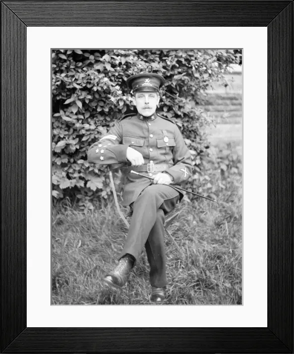 Framed Print : Portrait of an army corporal, Mid Wales Framed Print : Portrait of an army corporal, Mid Wales
