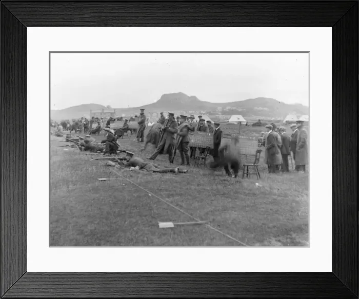 Framed Print : Soldiers doing target practice on a shooting range Framed Print : Soldiers doing target practice on a shooting range