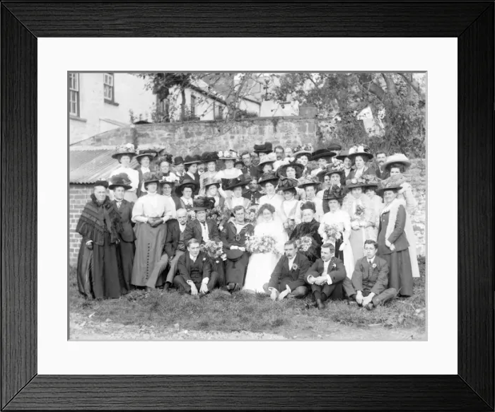 Framed Print : Navy wedding group, Crickhowell, Powys, Mid Wales Framed Print : Navy wedding group, Crickhowell, Powys, Mid Wales