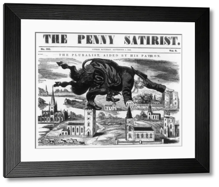Framed Print : The Pluralist, aided by his patron Framed Print : The Pluralist, aided by his patron