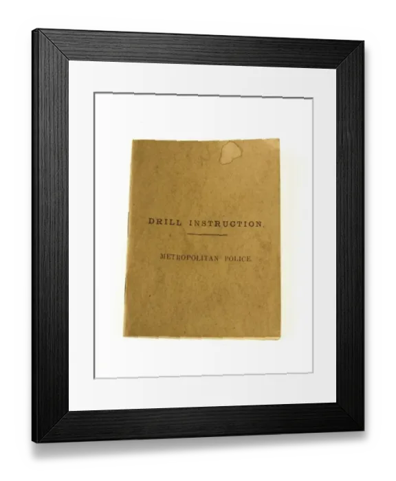 Framed Print : Metropolitan Police Drill Instruction book Framed Print : Metropolitan Police Drill Instruction book