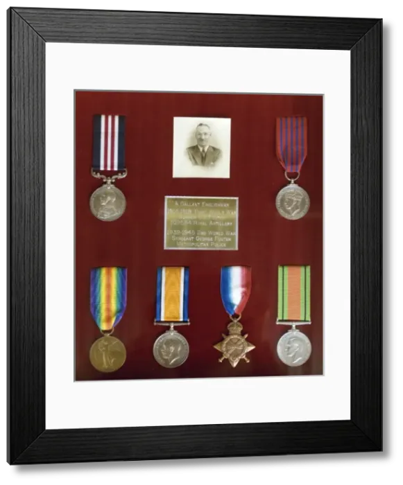 Framed Print : Metropolitan Police hero and his six medals Framed Print : Metropolitan Police hero and his six medals