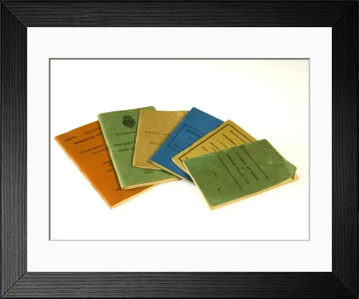 Framed Print : A set of six Metropolitan Police instruction books Framed Print : A set of six Metropolitan Police instruction books