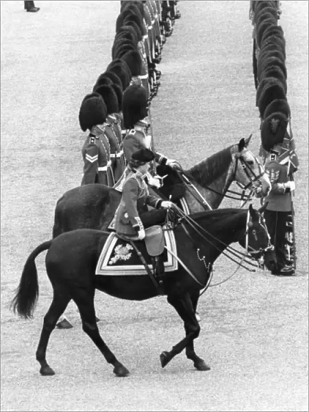Trooping the Colour - the Queens last ride