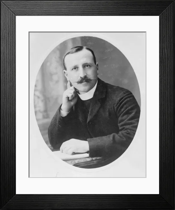 Framed Print : Edwardian vicar in head and shoulders portrait, Mid Wales Framed Print : Edwardian vicar in head and shoulders portrait, Mid Wales