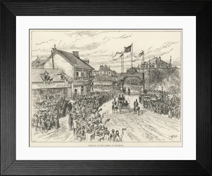 Framed Print : The Queen at Biarritz Framed Print : The Queen at Biarritz