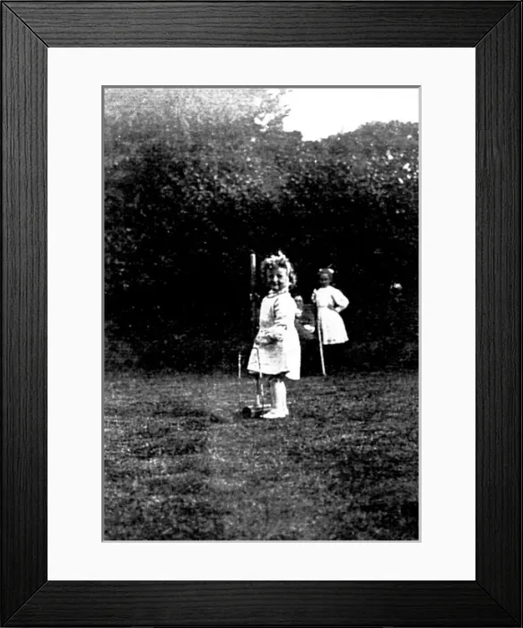 Framed Print : Malby family at leisure in their garden Framed Print : Malby family at leisure in their garden