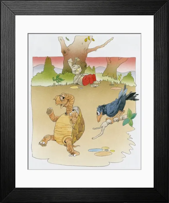 Framed Print : Fable - The Tortoise and the Hare Framed Print : Fable - The Tortoise and the Hare