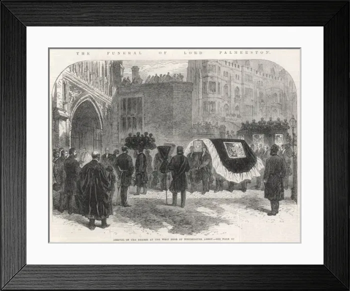 Framed Print : The funeral of Lord Palmerston Framed Print : The funeral of Lord Palmerston