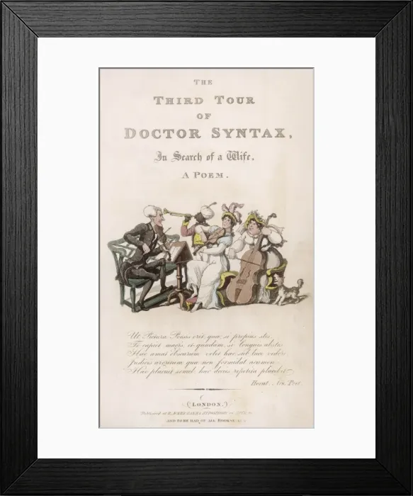 Framed Print : Dr Syntax with musicians Framed Print : Dr Syntax with musicians