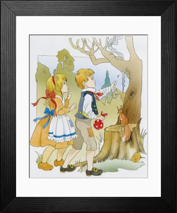 Framed Print : Hansel and Gretel enter the wood Framed Print : Hansel and Gretel enter the wood