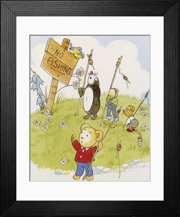 Framed Print : Bear and his friends on a fishing trip Framed Print : Bear and his friends on a fishing trip