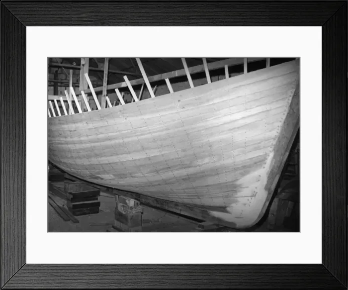 Framed Print : Building a fishing boat, St Ives, Cornwall Framed Print : Building a fishing boat, St Ives, Cornwall