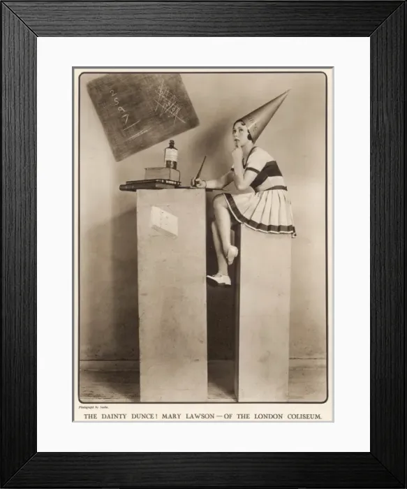 Framed Print : Mary Lawson as a dunce Framed Print : Mary Lawson as a dunce