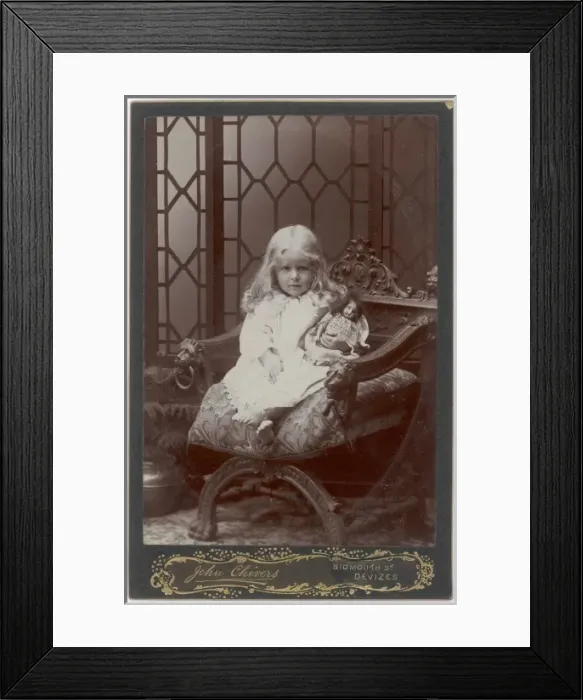 Framed Print : Edwardian girl with a doll Framed Print : Edwardian girl with a doll