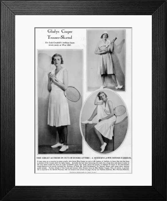 Framed Print : Gladys Cooper trouser skirted Framed Print : Gladys Cooper trouser skirted
