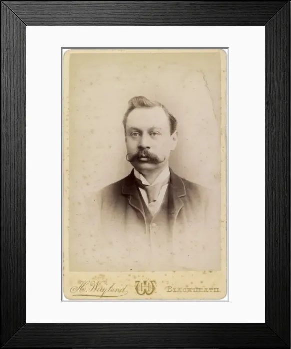 Framed Print : Edwardian man with an impressive moustache Framed Print : Edwardian man with an impressive moustache