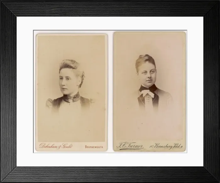 Framed Print : Two late Victorian young women Framed Print : Two late Victorian young women