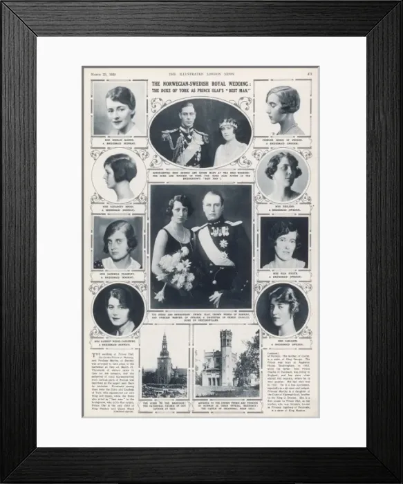 Framed Print : The Norwegian-Swedish Royal Wedding Framed Print : The Norwegian-Swedish Royal Wedding