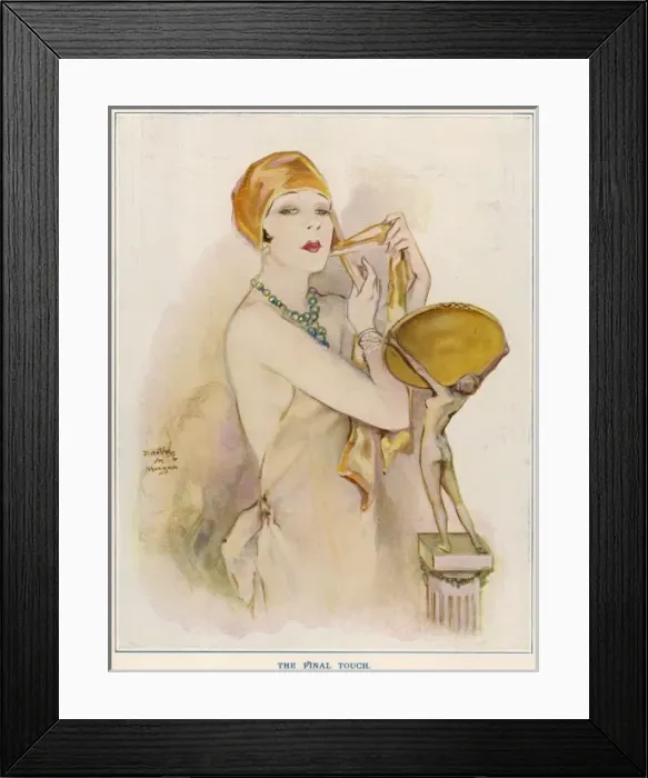 Framed Print : Elegant young woman -- The Final Touch Framed Print : Elegant young woman -- The Final Touch