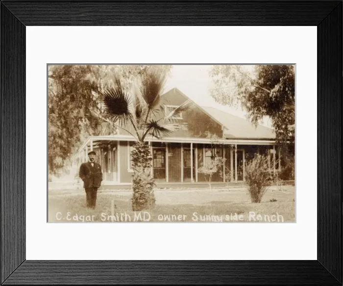 Framed Print : C. Edgar Smith M. D. owner of Sunnyside Ranch Framed Print : C. Edgar Smith M. D. owner of Sunnyside Ranch