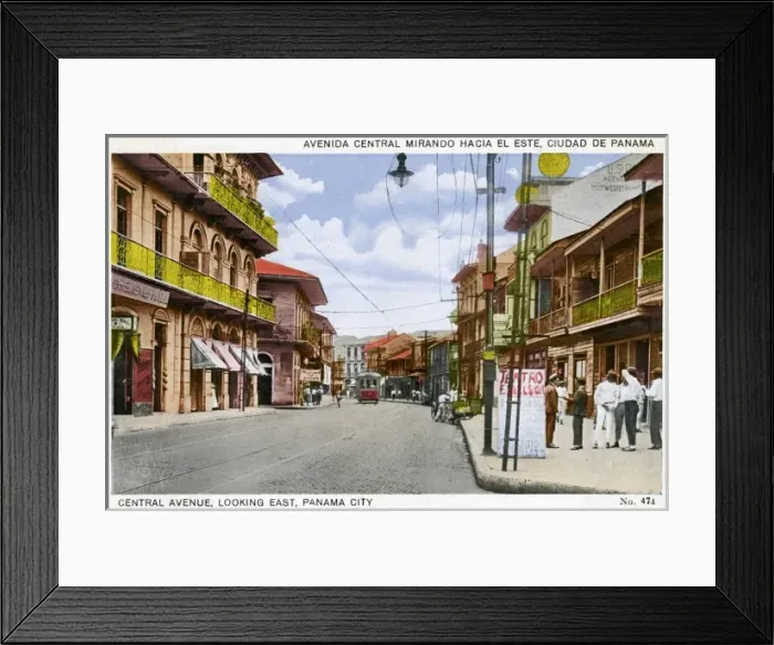 Framed Print : Central Avenue, Looking East, Panama City Framed Print : Central Avenue, Looking East, Panama City