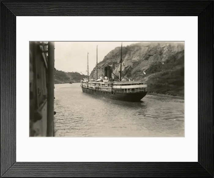 Framed Print : A passing ship on the Panama canal Framed Print : A passing ship on the Panama canal