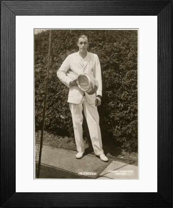 Framed Print : William T Tilden, the American champion of Wimbledon Framed Print : William T Tilden, the American champion of Wimbledon