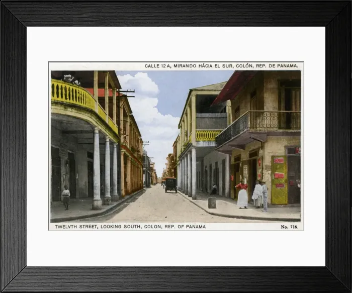Framed Print : Twelvth Street, looking South, Colon, Republic of Panama Framed Print : Twelvth Street, looking South, Colon, Republic of Panama