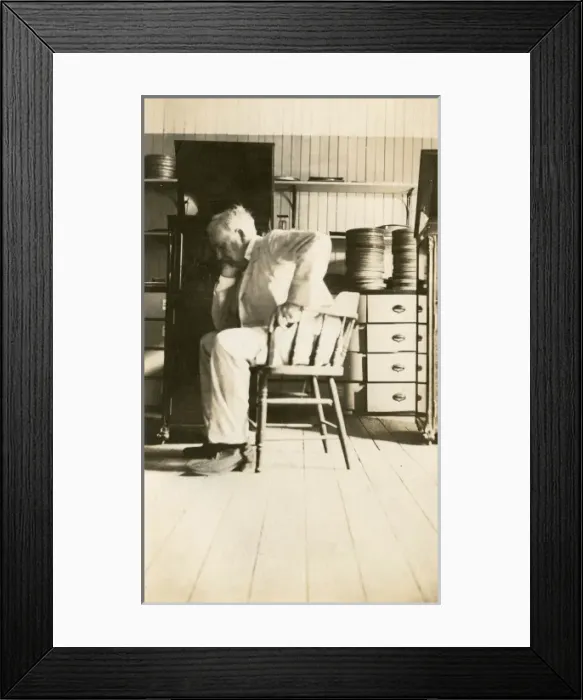 Framed Print : Thomas A. Edison in his central plant, portrait Framed Print : Thomas A. Edison in his central plant, portrait