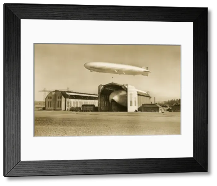 Framed Print : The pilots of a Zeppelin enter their cabin Framed Print : The pilots of a Zeppelin enter their cabin