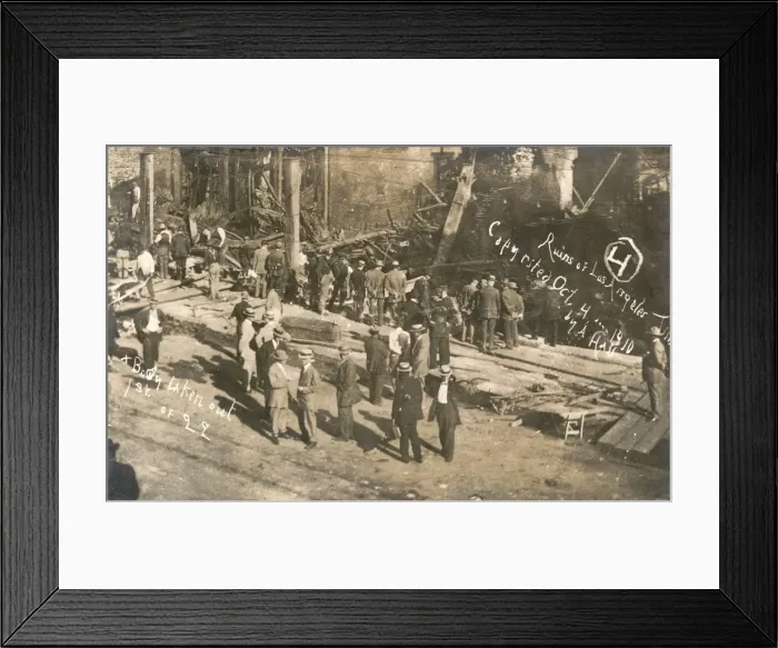 Framed Print : First ever terrorist attack in L. A Framed Print : First ever terrorist attack in L. A