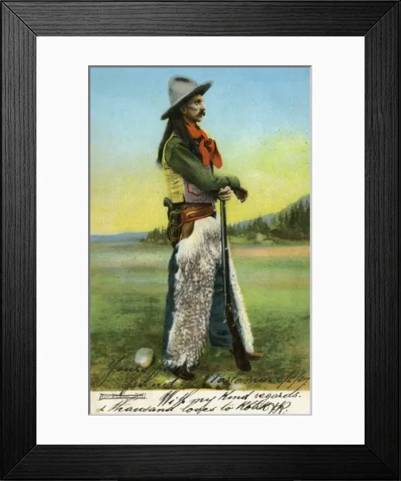 Framed Print : Portrait of Bucksking Bill, American cowboy Framed Print : Portrait of Bucksking Bill, American cowboy