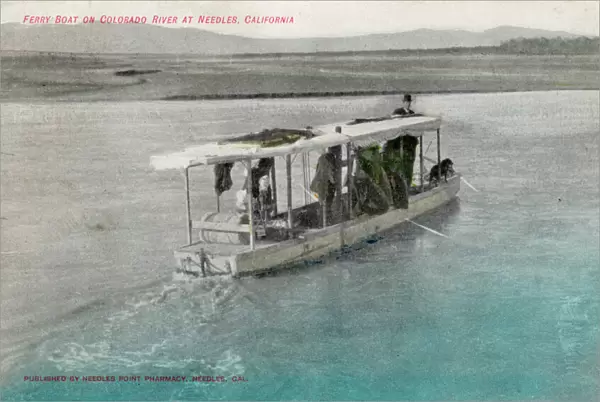 Ferry boat on the Colorado river at Needles, California