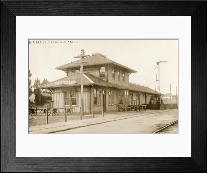 Framed Print : S. P. Depot Vacaville, California, America Framed Print : S. P. Depot Vacaville, California, America