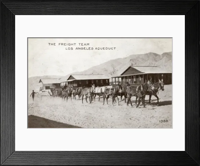 Framed Print : The freight team, Los Angeles Aqueduct