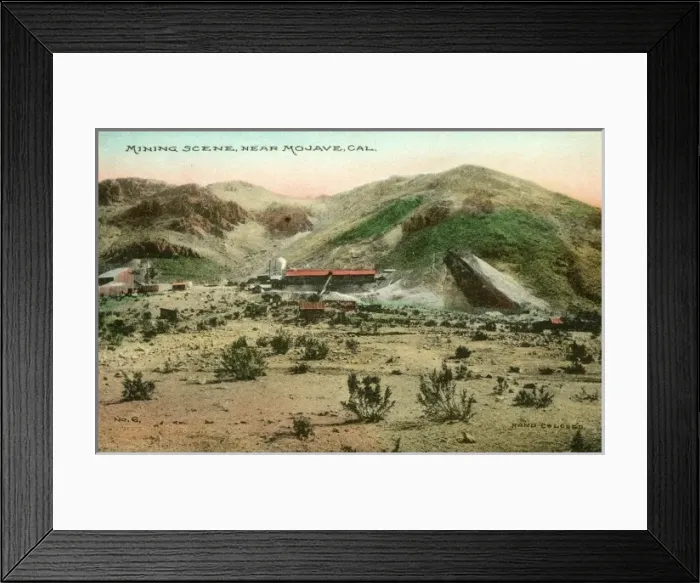 Framed Print : A gold mining scene near Mojave, California Framed Print : A gold mining scene near Mojave, California