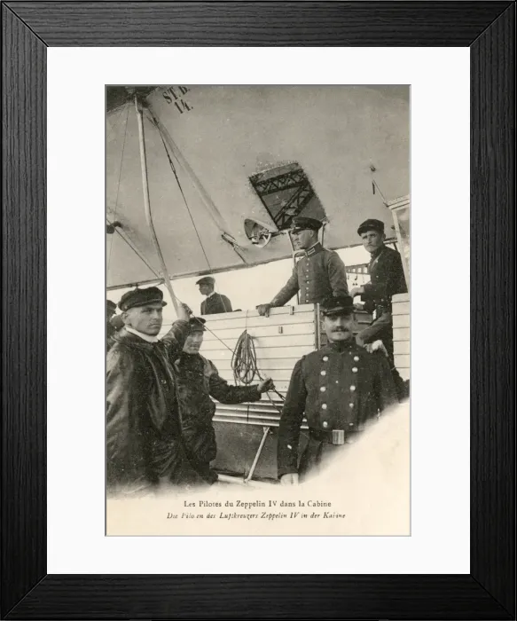 Framed Print : The pilots of a Zeppelin enter their cabin Framed Print : The pilots of a Zeppelin enter their cabin