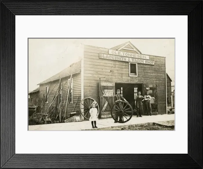 Framed Print : Ole. Tonnesen, blacksmith and wagon shop Framed Print : Ole. Tonnesen, blacksmith and wagon shop
