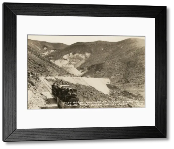 Framed Print : Baby Gauge Railway at widow Borax mine, Ryan Framed Print : Baby Gauge Railway at widow Borax mine, Ryan