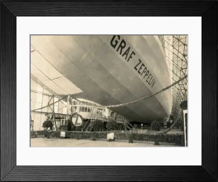 Framed Print : Graf Zeppelin in a hanger in Germany Framed Print : Graf Zeppelin in a hanger in Germany