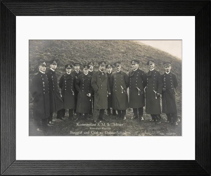 Framed Print : The commander and crew of the SMS Mowe Framed Print : The commander and crew of the SMS Mowe