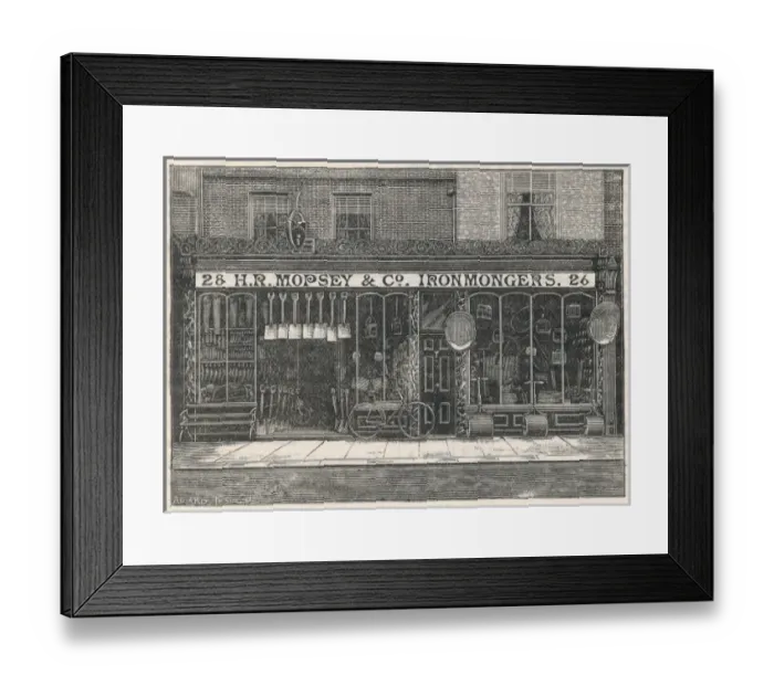 Framed Print : H. R Mopsey & Co Ironmongers Framed Print : H. R Mopsey & Co Ironmongers