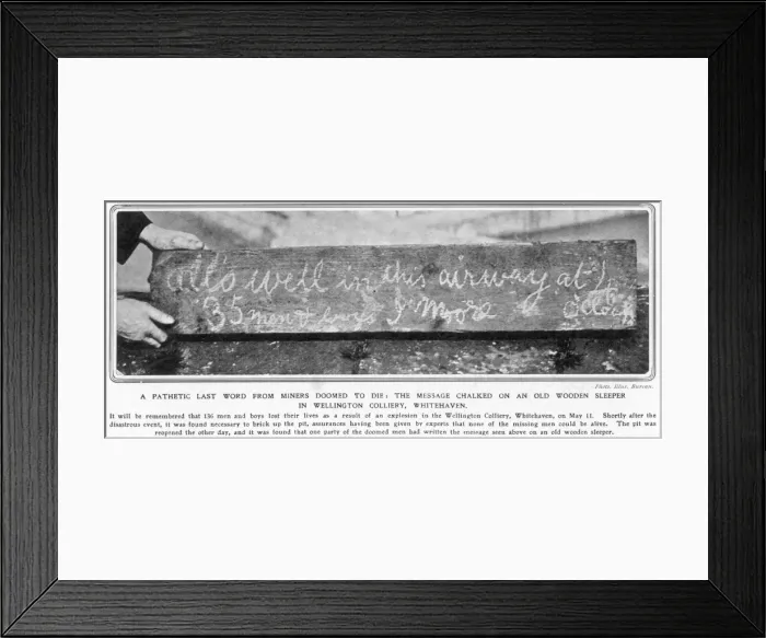 Framed Print : Chalked message at Wellington Pit Framed Print : Chalked message at Wellington Pit