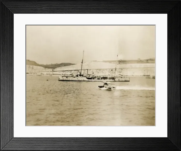 Framed Print : HM torpedo gunboat, Hazard and seaplane Framed Print : HM torpedo gunboat, Hazard and seaplane